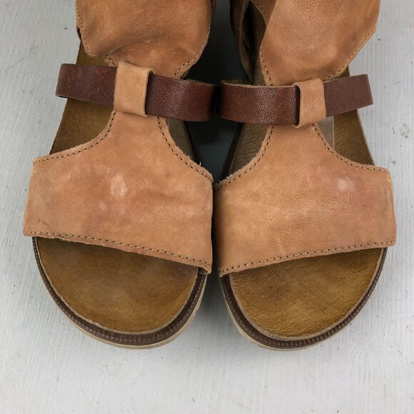 Miz Mooz Women's Size 39 (8.5-9) Tamsyn Brown Leather Open Toe Boho Sandals - Picture 4 of 13